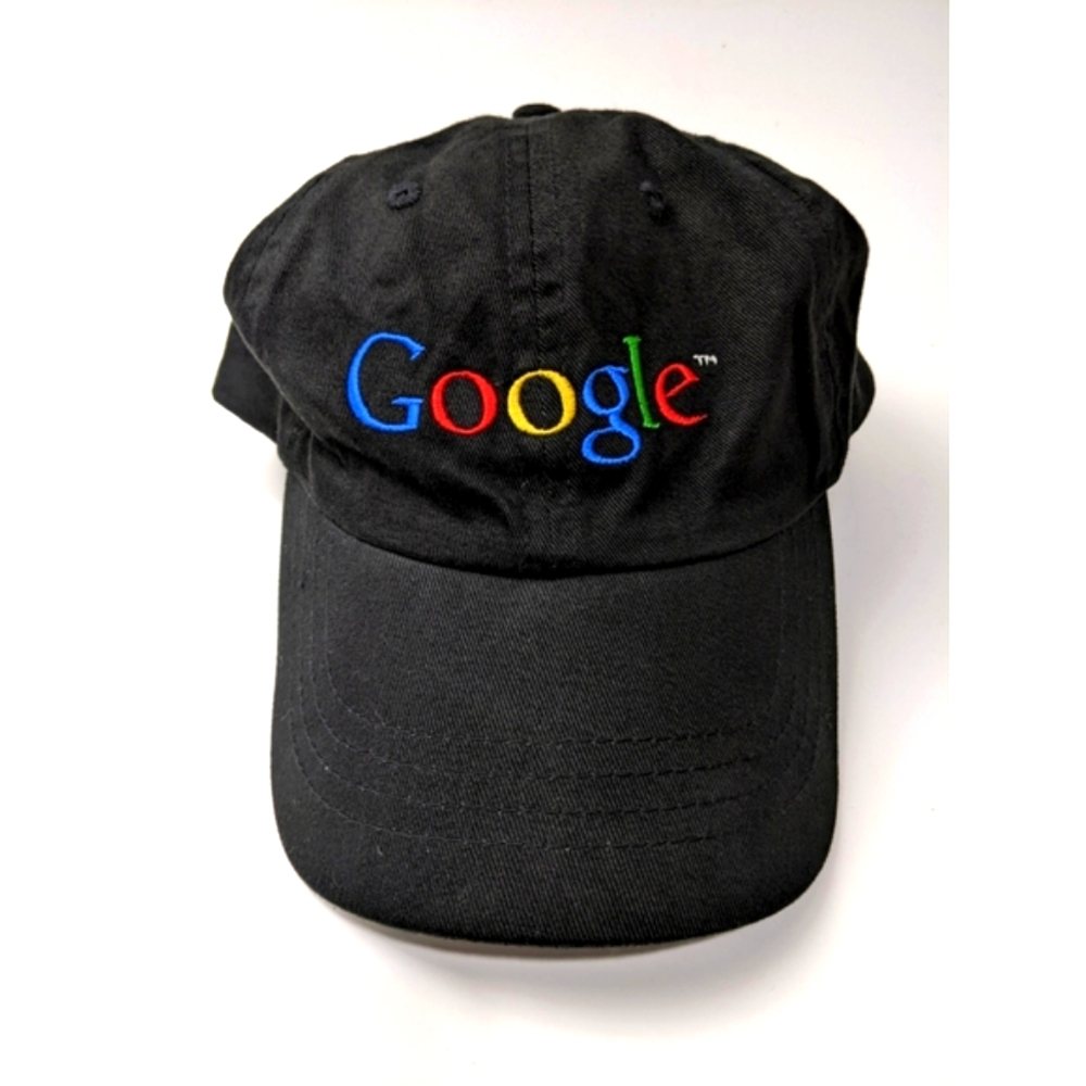 Google Logo Black Cap One Size 100% Cotton One Size Fits Most
